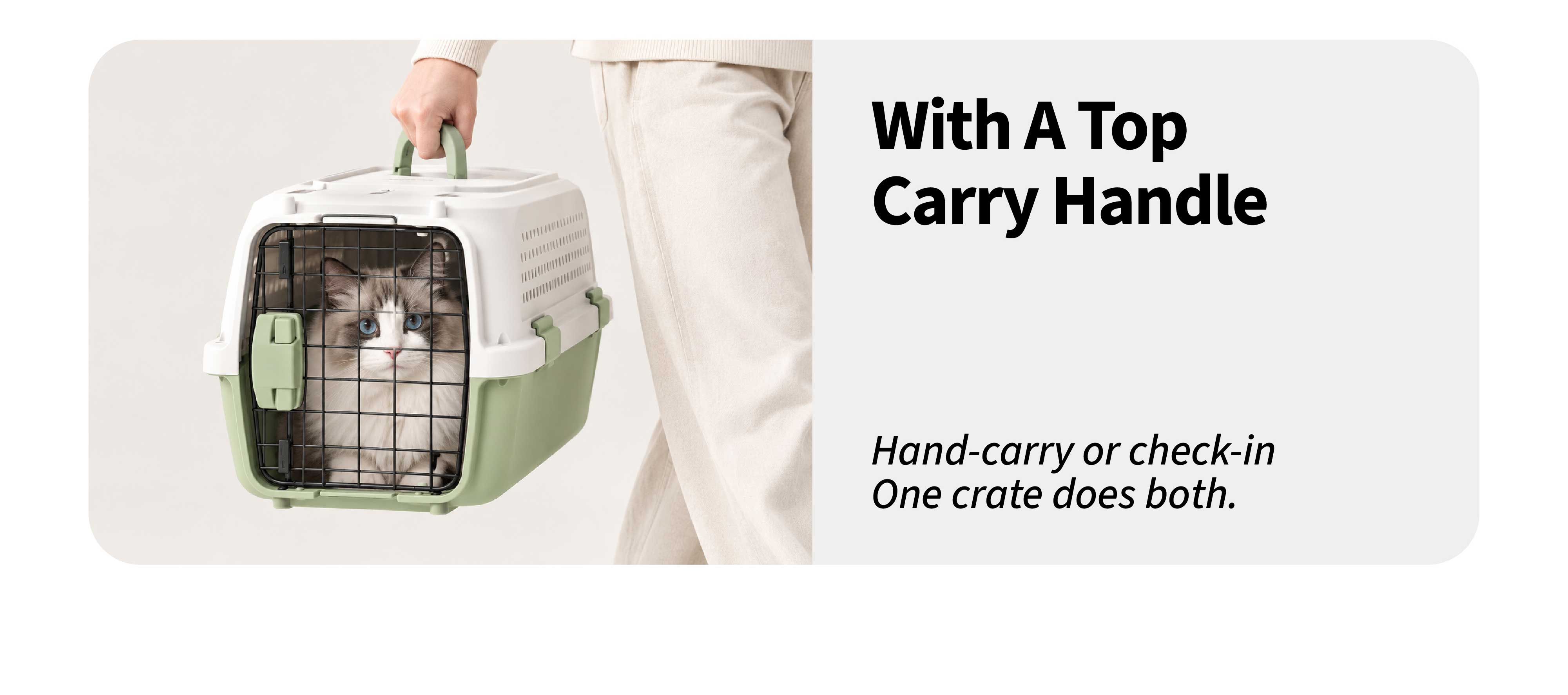 With A Top Carry Handle / Hand-Carry Or Check-In, One Crate Does Both